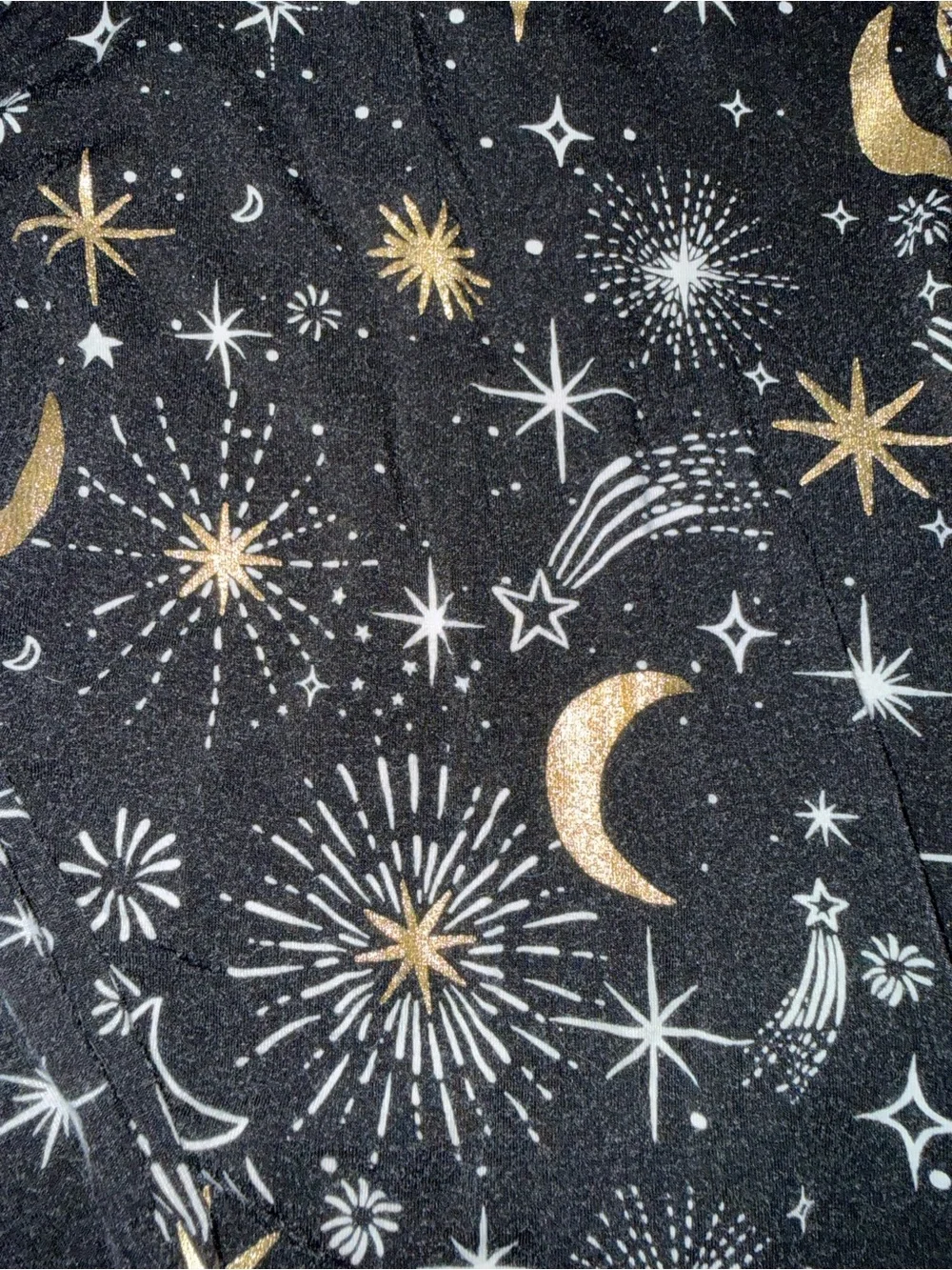Little Sleepies Black and Gold Celestial Pajama Set